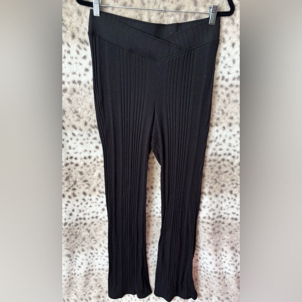 WOMENS GILLY HICKS RIBBED V CROSS FLAFE LEGGINGS